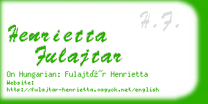 henrietta fulajtar business card